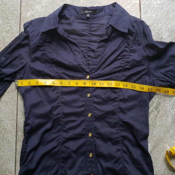 Navy Express Button up - Picture 6 of 8